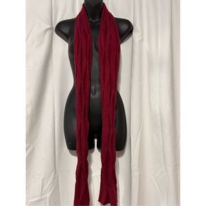 NICE Burgundy colored unisex men or women fossil approximately 79 inches scarf G